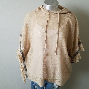 Tan NWT boho poncho